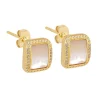 Boucles d'oreilles Zag Bijoux Eliane nacre oxydes