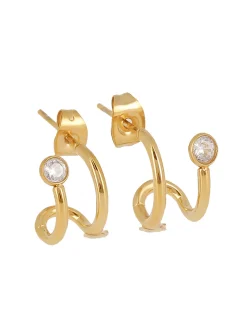 Boucles d'oreilles Zag Bijoux acier doré oxydes