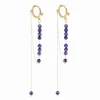 Boucles d'oreilles Zag Bijoux acier doré_x005f_x000D_Lapis Lazuli