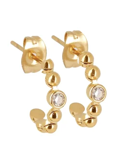 Boucles d'oreilles Zag Bijoux acier doré oxydes
