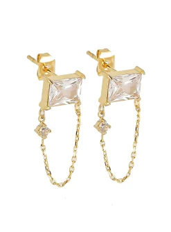 Boucles d'oreilles Zag Bijoux Salta acier doré oxyde