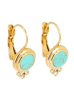 Boucles d'oreilles Zag BIjoux turquoise