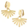 Boucles d'oreilles Zag Bijoux acier doré