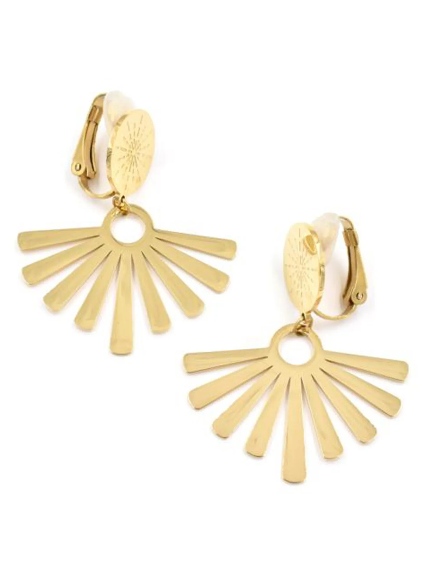 Boucles d'oreilles Zag Bijoux acier doré