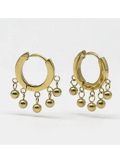 Boucles d'oreilles Zag Bijoux acier doré
