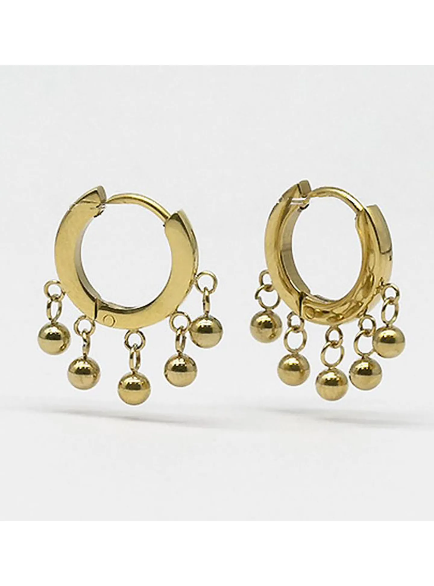Boucles d'oreilles Zag Bijoux acier doré