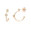 Boucles d'oreilles Zag Bijoux acier doré oxydes
