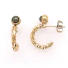 Boucles d'oreilles Zag Bijoux acier doré pyrite