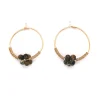 Boucles d'oreilles Zag Bijoux acier doré_x005f_x000D_oeil de tigre