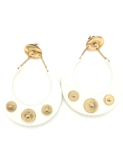 Boucles d'oreilles Zag Bijoux acier doré acétate