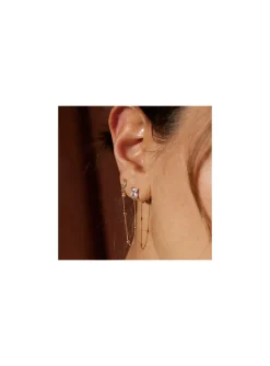 Boucles d'oreilles Zag Bijoux Cadezia acier doré