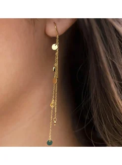 Boucles d'oreilles Zag Bijoux Confettis acier doré