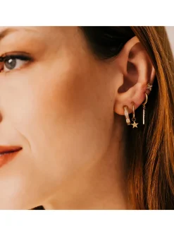 Boucles d'oreilles Zag Bijoux Astrid acier doré