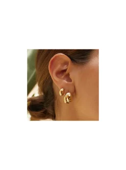 Boucles d'oreilles Zag Bijoux Pegasi acier doré