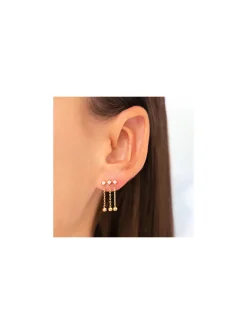 Boucles d'oreilles Zag Bijoux Poseidon acier doré_x005f_x000D_zirconium