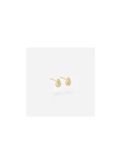 Boucles d'oreilles Zag Bijoux Tear acier doré
