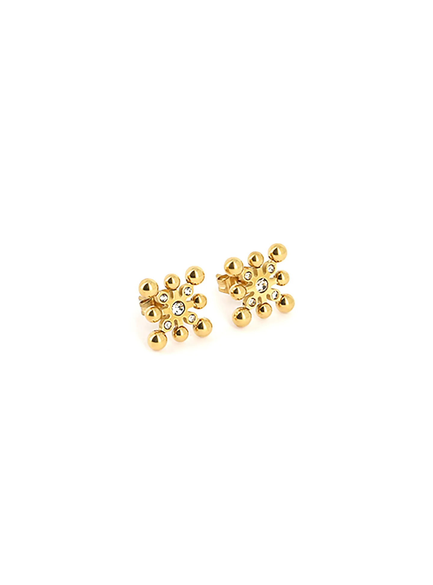 Boucles d'oreilles Zag Clara acier doré