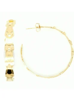 Boucles d'oreilles Zag doré uni