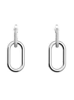 Boucles Les Georgettes Chaîne argentées 25mm_x005f_x000D_Collection Les Précieuses