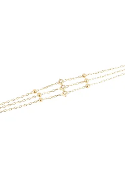 Braceelt Zag Bijoux Poseidon acier doré zirconium