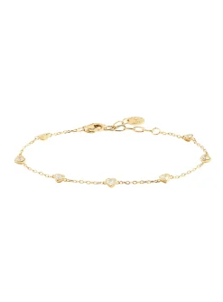 Bracelet Agatha Adorée argent doré coeurs oxydes
