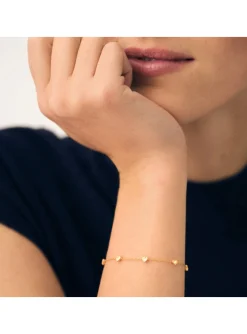 Bracelet Agatha Adorée argent doré coeurs oxydes