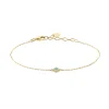 Bracelet Agatha Beloved argent doré fleur bleue