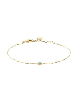 Bracelet Agatha Beloved argent doré fleur bleue