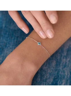 Bracelet Agatha Beloved argent fleur_x005f_x000D_oxydes de zircinium bleu