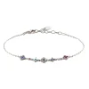 Bracelet Agatha Beloved en argent rangée fleurs