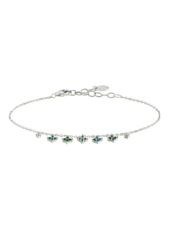 Bracelet Agatha Beloved pampilles fleurs oxydes_x005f_x000D_argent rhodié