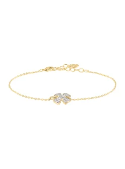 Bracelet Agatha Felicia doré trèfle