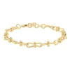Bracelet Agatha Maude laiton doré maille nœud