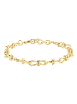 Bracelet Agatha Maude laiton doré maille nœud