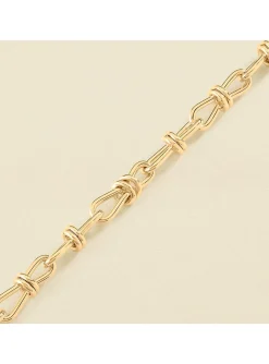Bracelet Agatha Maude laiton doré maille nœud