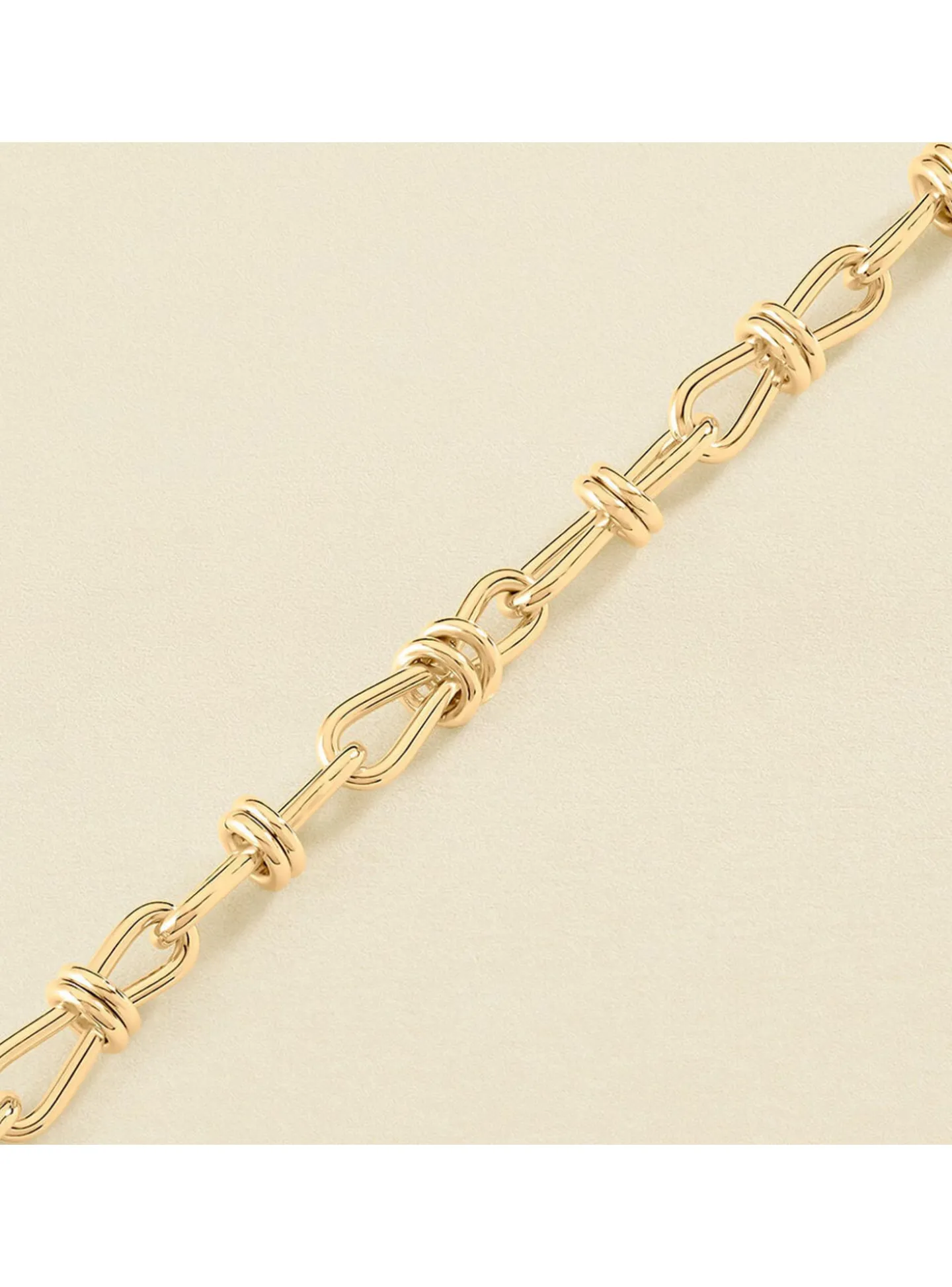 Bracelet Agatha Maude laiton doré maille nœud