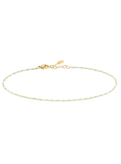 Bracelet Agatha Smarty doré perles émail turquoise