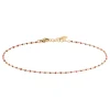 Bracelet Agatha Smarty doré perles émail corail