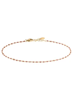 Bracelet Agatha Smarty doré perles émail corail