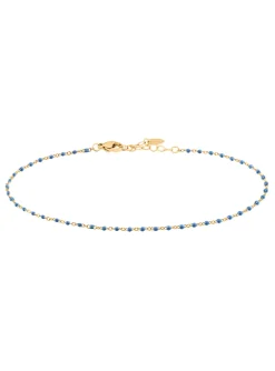 Bracelet Agatha Smarty doré émail bleu roi