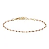 Bracelet Agatha Smarty laiton doré émail bordeaux