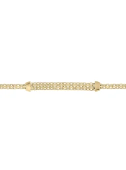 Bracelet Briilaxis maille forçat fantaisie 2/4 rangs_x005f_x000D_9 carats