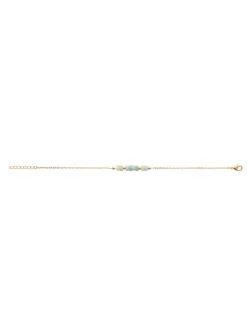 Bracelet Brillaxis amazonite plaqué or