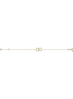 Bracelet Brillaxis anneaux entrelacés or jaune