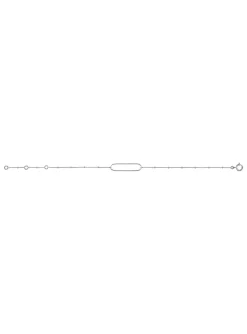 Bracelet Brillaxis anneau ovale or blanc 18 carats
