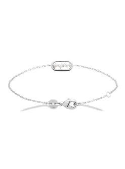 Bracelet Brillaxis argent rhodié motif ovale_x005f_x000D_avec oxydes