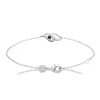 Bracelet Brillaxis argent flamme perle noire