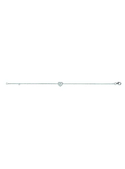 Bracelet Brillaxis argent rhodié petit coeur