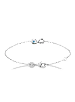 Bracelet Brillaxis argent infini perle bleue