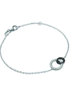 Bracelet Brillaxis argent black et white